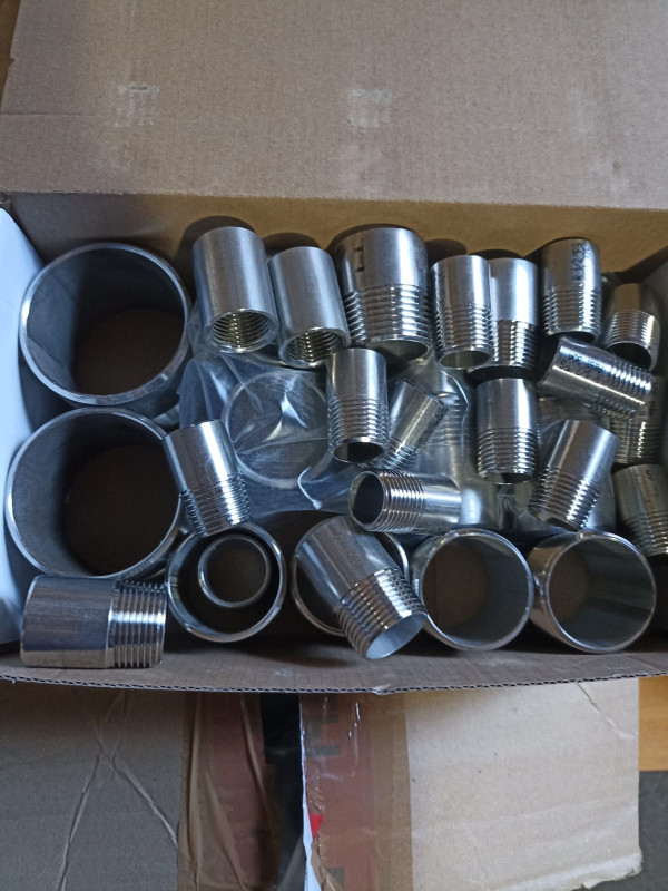 Ниппель DN 15 (1/2") AISI 304 нержавеющий
